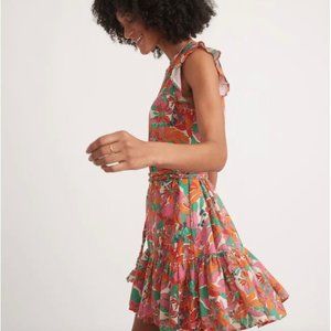 Marine Layer Laney Mini Dress in Vintage Floral Print Linen Blend